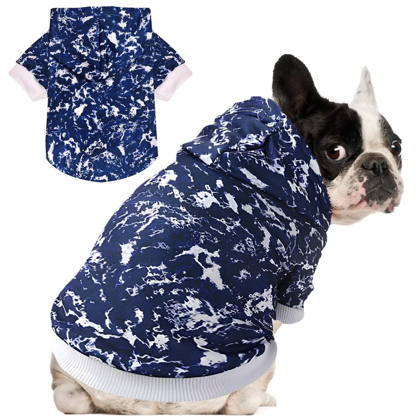 Dark Blue Tie Dye Hoodie